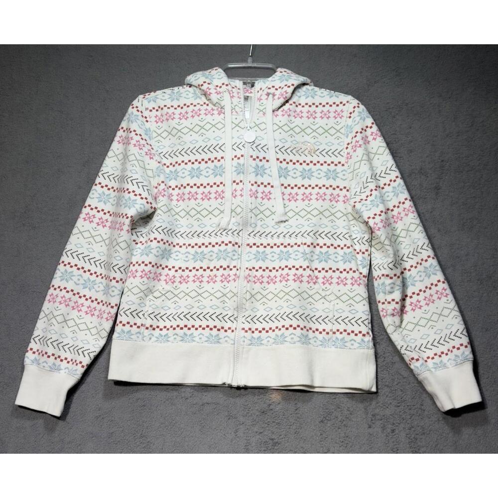 The North Face Women’s Hoodie M Fair Isle Snowflake Full Zip Jacket Cozy